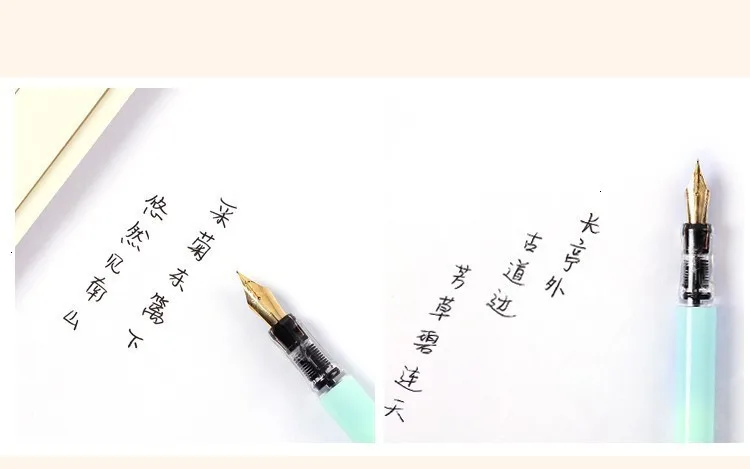 JIANWU 1 Набор Милые яркие цвета EF перо перьевая ручка Роскошные чернильные ручки для студентов kawaii Кисть ручка набор школьных принадлежностей