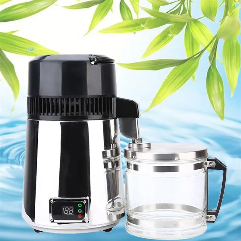 

110V / 220V Housing Use Pure Water Distiller 4L Distilled Water Machine Distillation Purifier Stainless Steel Water Filter