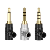 3 5mm earphone plug 90 degree right angle gold plated copper 234 pole stereo metal adapter 3 5 mono headphone wire connectors