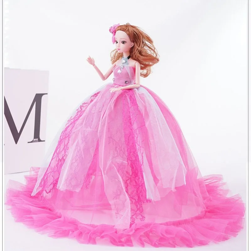 1/4 весы кружевное свадебное платье для девочек в BJD кукла 40 см 3D глаза изысканный