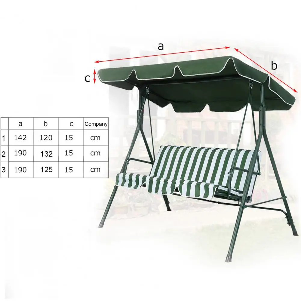 

Swing Canopy Cover Multi-functional Waterproof 600D Oxford Cloth Canopy Swing Top Cover Rainproof for Patio Balcony Yard