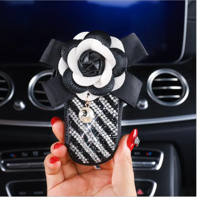 Новинка 2020 Модный женский чехол для автомобильного интерьера с цветком камелии