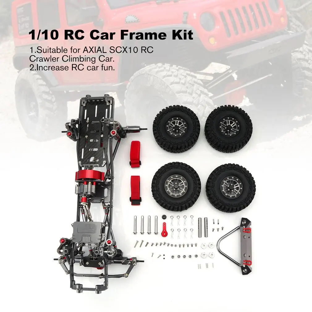 1/10 RC автомобильный комплект рамы из алюминиевого сплава с ЧПУ для SCX10 осевой RC Гусеничный альпинистский Автомобиль diy Запчасти и аксессуары