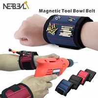 strong magnetic wristband portable tool bag with 3 magnet electrician wrist belt for screws nails drill bits organizer storage