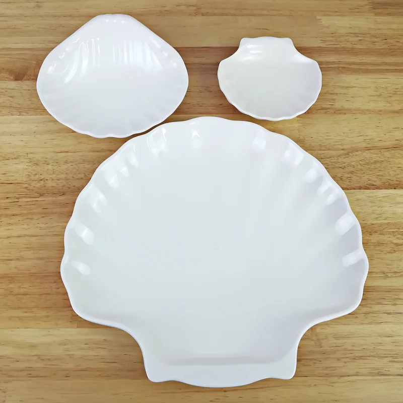 

Melamine Dinnerware Imitation Porcelain Plate Shell Dish Hot Pot Restaurant Seasoning Dish A5 Melamine Tableware Dinner Plate
