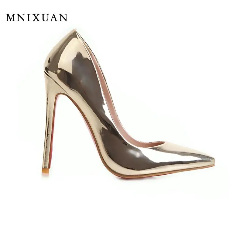 Женские сапоги на высоком каблуке MNIXUAN красные выше колена с острым носком молнии