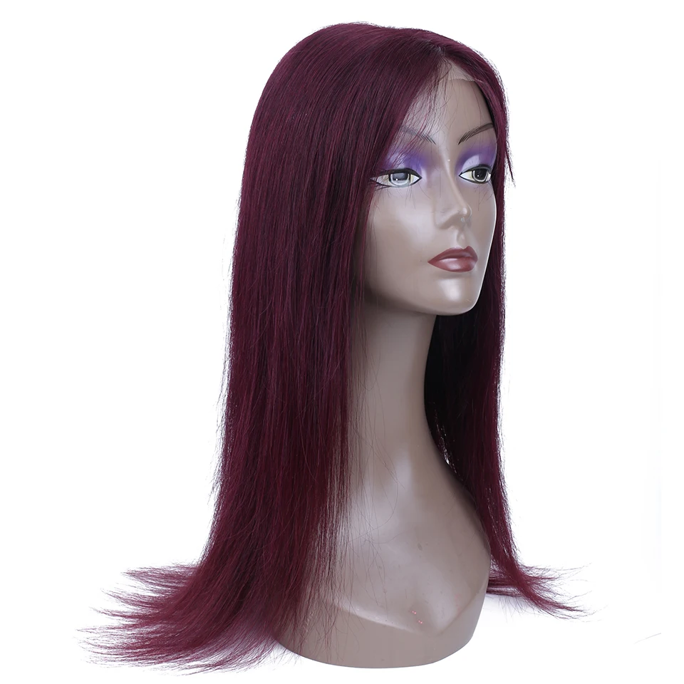 HairUGo, перуанские прямые волосы, 4*4, шнуровка, парик, жук, Омбре, человеческие волосы, парики для женщин, Remy, предварительно выщипанные, натуральные волосы