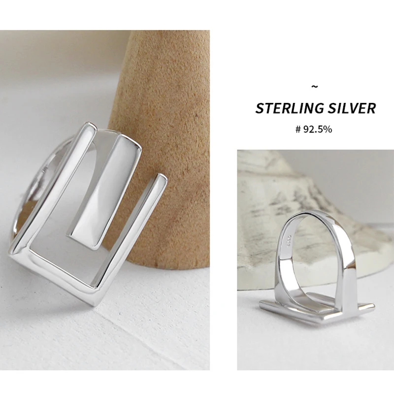 Кольцо женское из серебра кольца с буквами пробы минималистичное изменяемым