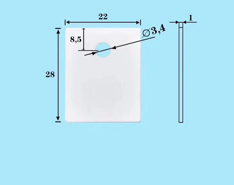 Высокая теплопроводность и износостойкий глиноземный керамический лист |