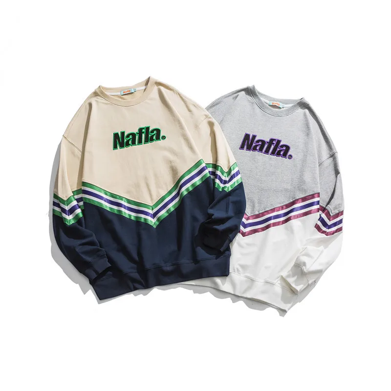 

Весенний пуловер для мальчиков, модный Свободный пуловер популярных цветов в японском стиле