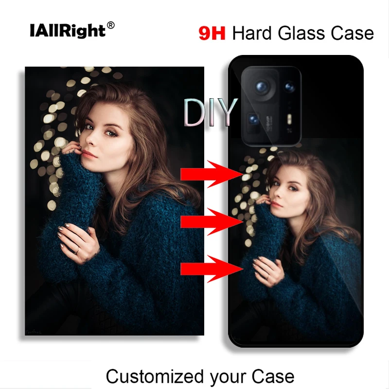

DIY Tempered Glass Customize Phone Case For Xiaomi Mix 4 Phone Bags Coque Funda Name Country Flag Capa