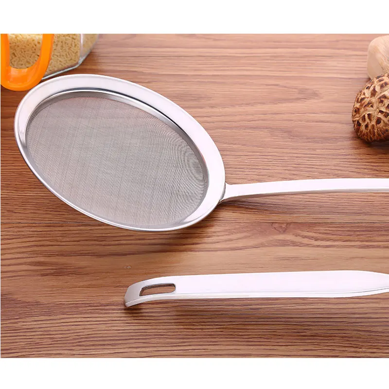Ложка для жира из нержавеющей стали тонкое Сетчатое пищевое ситечко смазки