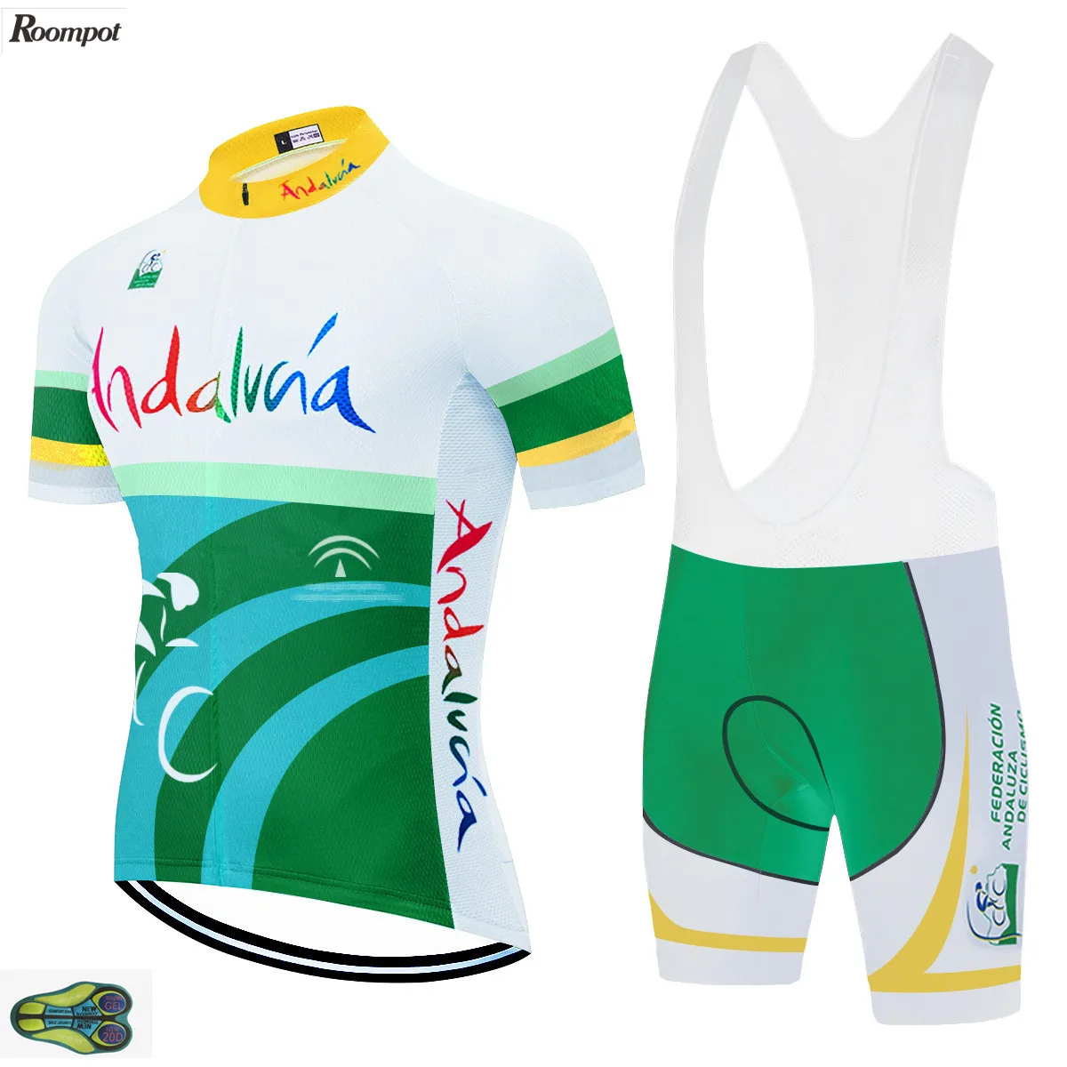 Комплект велосипедной одежды из Джерси для команды Андалусии одежда шоссейного