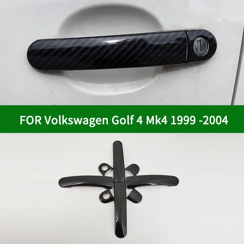 Для Volkswagen VW Golf 4 Mk4 1999-2004 аксессуар глянцевый узор из углеродного волокна дверные