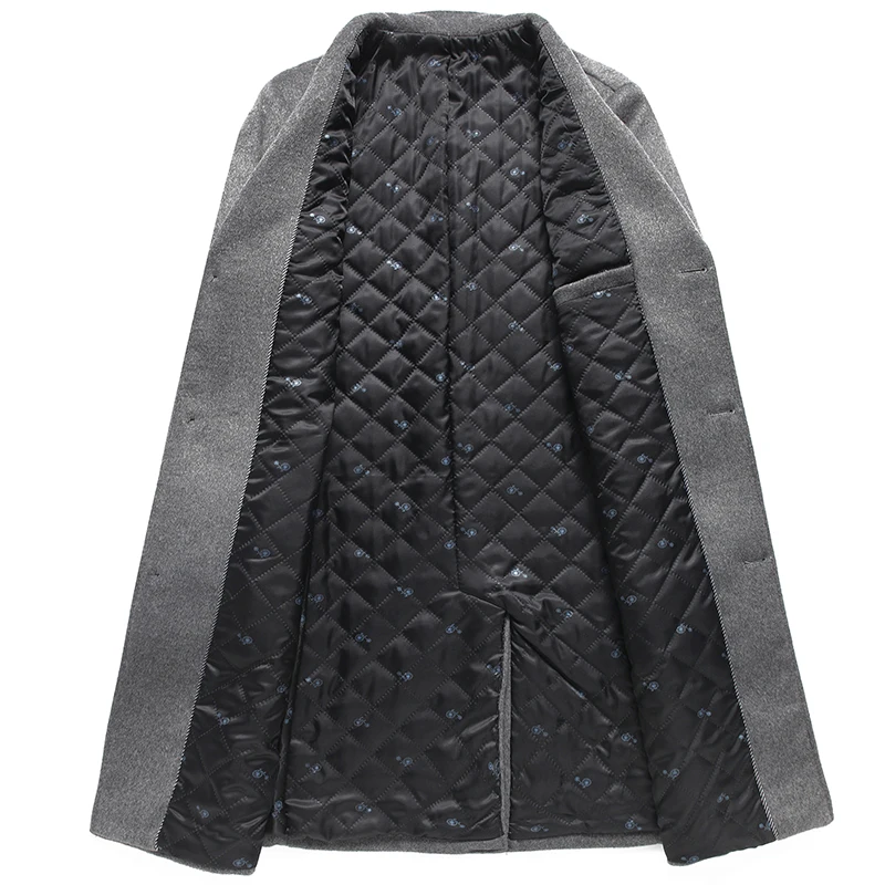 

Woolen Overcoat Men's Mid Long Spring And Autumn Woolen Jacket Men's Slim Fitting Woolen Windbreaker Fashion