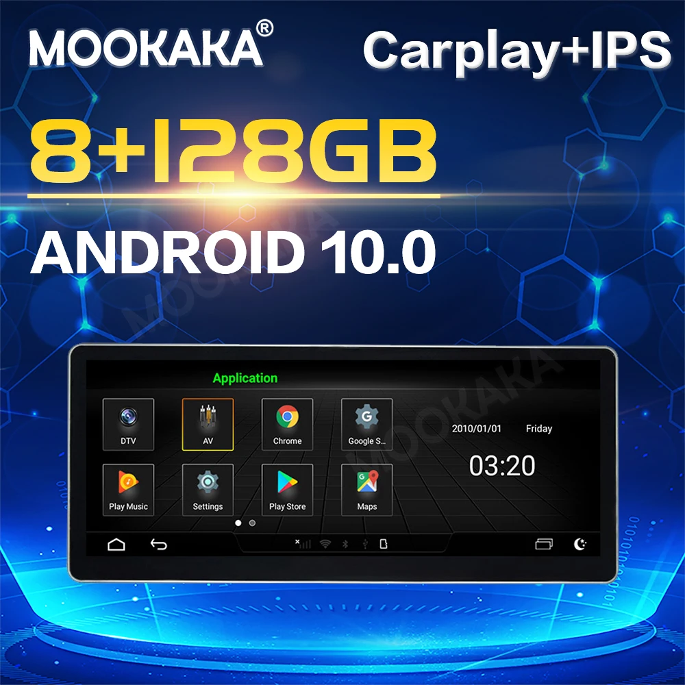 

10.25" Android 10 8G 128GB Car Player For Audi A4 A4L B9 A5 2017+ Car GPS Navi CarPlay Head Unit DSP IPS Stereo
