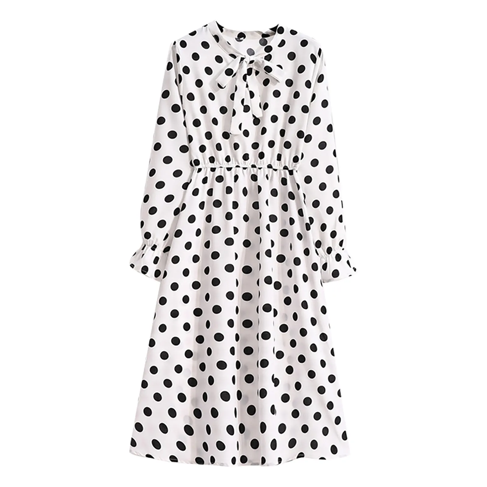 

Женское платье с длинным рукавом, облегающее платье средней длины с бантом и поясом на резинке, весна-осень 2021