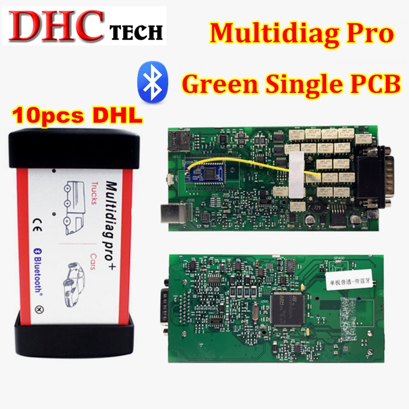 10 шт. DHL Multidiag Pro обычный одноплатный Bluetooth новейшая версия 2016 00 OBD2 автомобильный