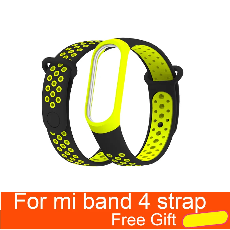 Спортивный ремешок для xiaomi Mi Band 4 Цветной силиконовый браслет Xiaomi mi band смарт