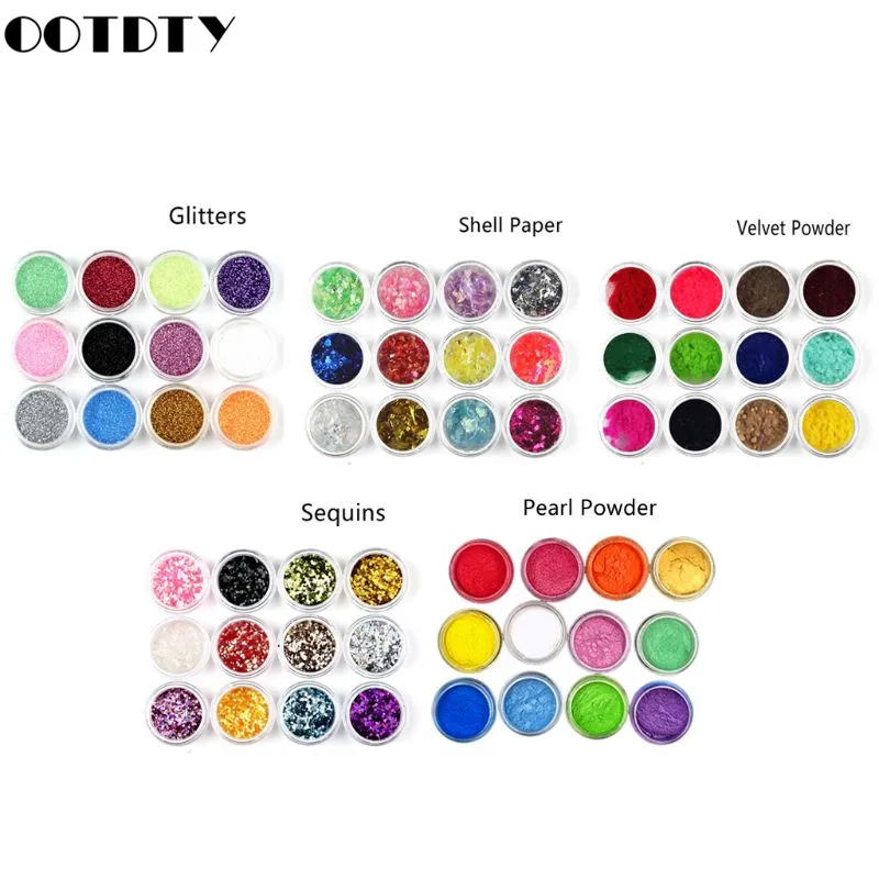 60 шт смолы литья плесень блестит Sequains слюда перламутр пигмент большой набор для