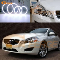 for volvo s60 ii v60 2010 2011 2012 2013 pre facelift xenon headlight excellent ultra bright cob led angel eyes halo rings