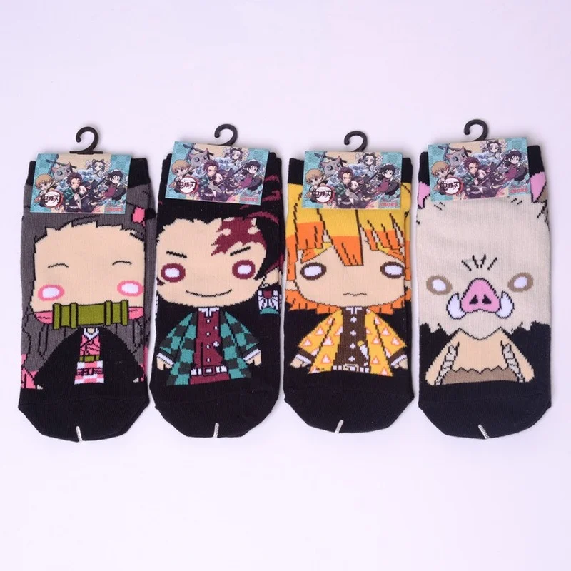 

Носки для взрослых и детей, рассекающие демонов, косплей киметасу, No Yaiba Tsuyuri Kanawo Kochou Shinobu, хлопковые аниме носки