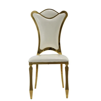 

Most beautiful elegant dining chair with backrest PU leather metal stool high quality furniture for dining room apartment