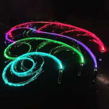 LED Sparkle Whip Led Fiber Optic Whip Glow Stick Luminous Hand Strap Light Up Toy Holiday Lighting Fiber Optic Dance Whips