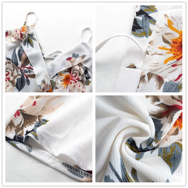 платье летнее женское 2019 длинное пляжное с цветочным принтом запахом v образный