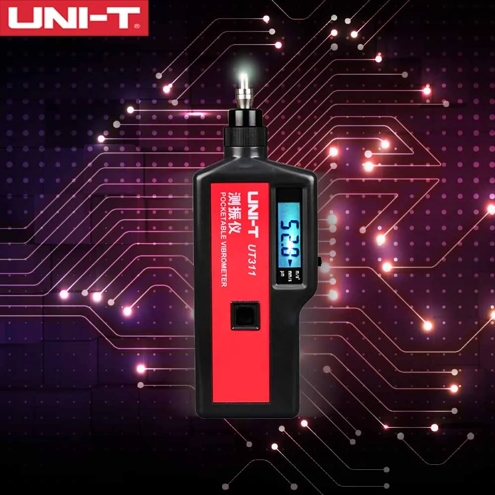 Цифровой тестер вибрации измерение скорости ускорения UNI T UT311 UT312 2k счетчик ЖК