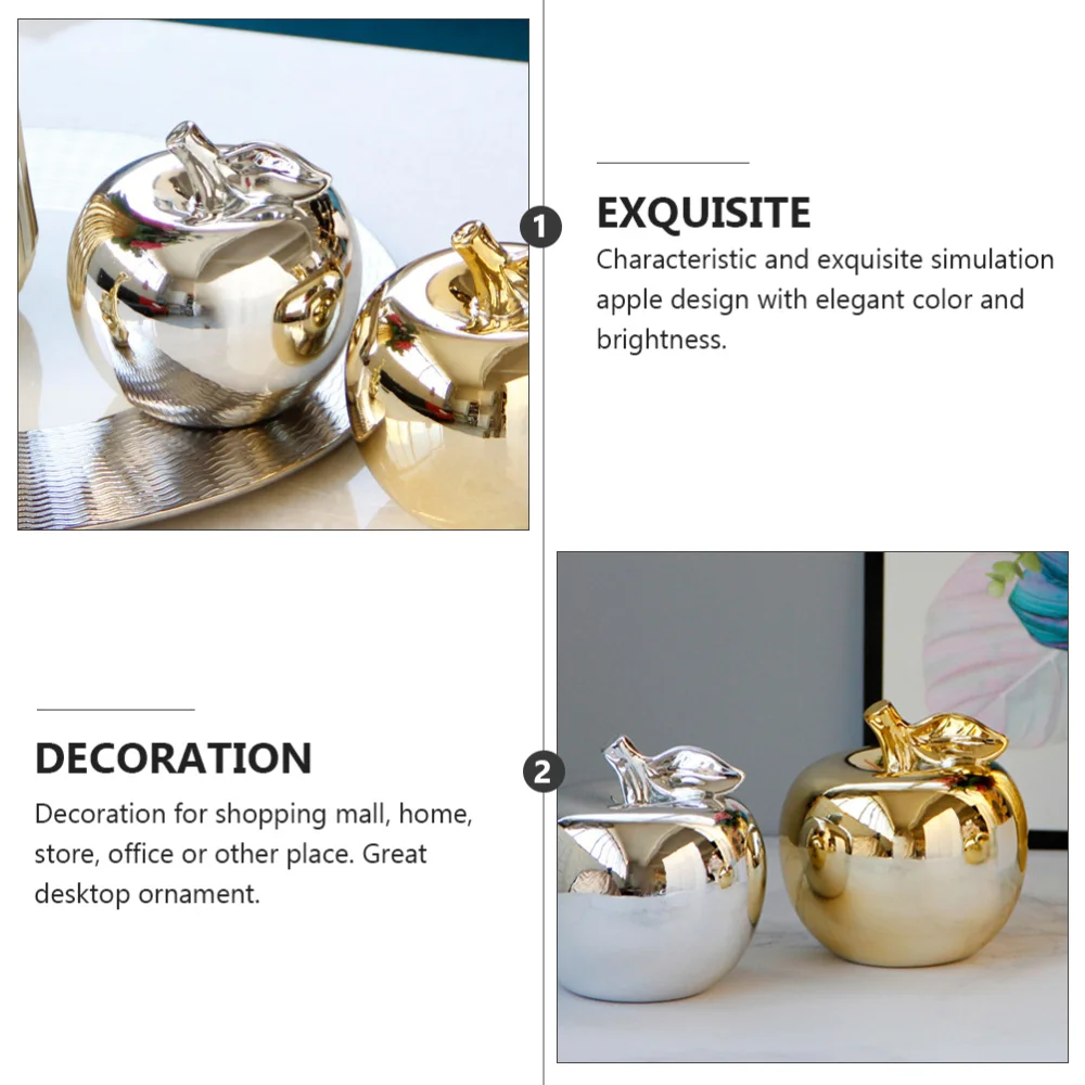 

1Pc Creative Apple Desktop Adornment Decorative Christmas Supply Table Craft