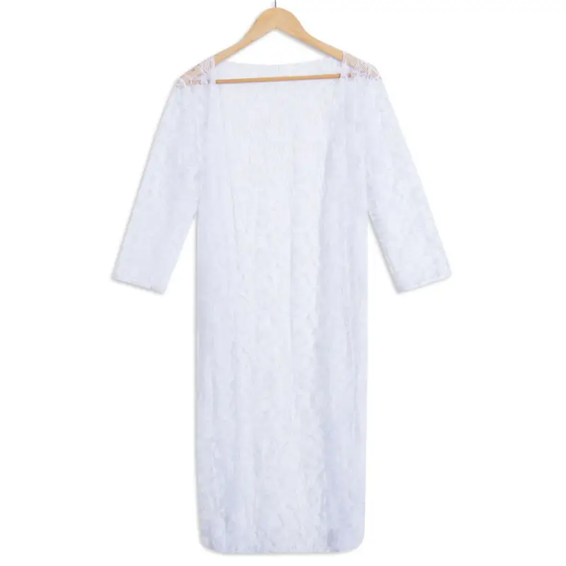 2019 женское прозрачное кружевное платье накидка на лето кардиган пляжное длинное