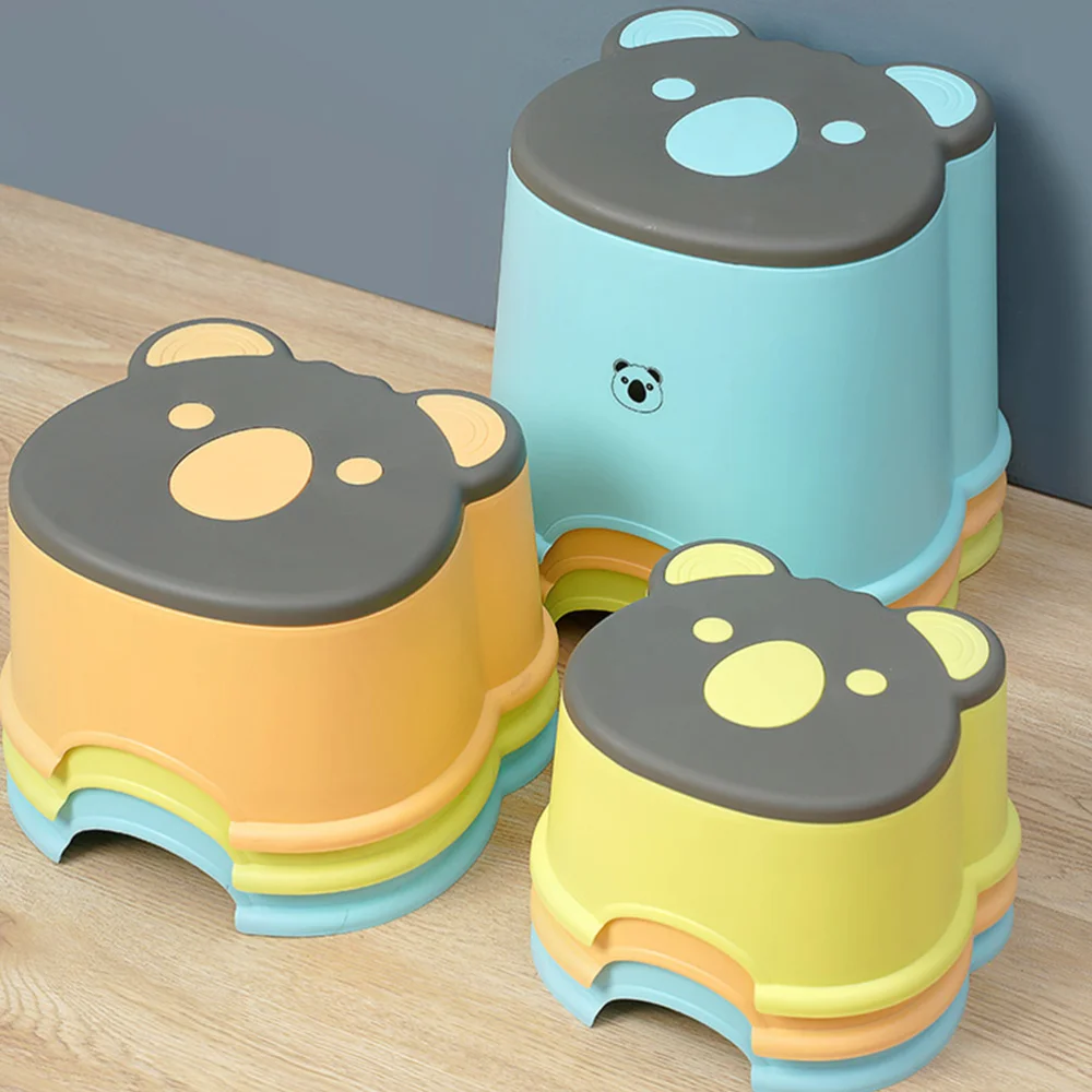 

1Pc Kids Non-skid Stool Cartoon Small Stool Household Shoes Changing Stool