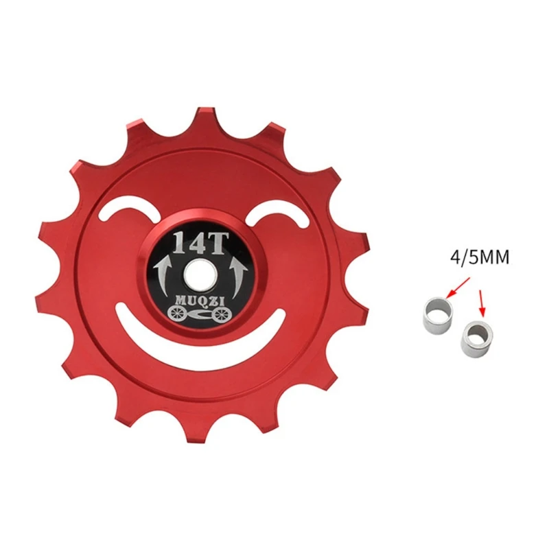 

Mountain Bike 12T/14T Positive Negative Rear Derailleur Pulley Bearing Wheel Gear Rear Dial Guide Wheel Durable Bicycle