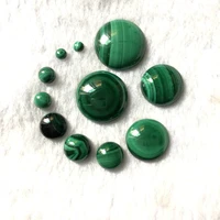100 natural malachite bead cabochon 4610 12mm 16mm 20mm round gem stone jewelry cabochon ring faceflat bottom2pcslot