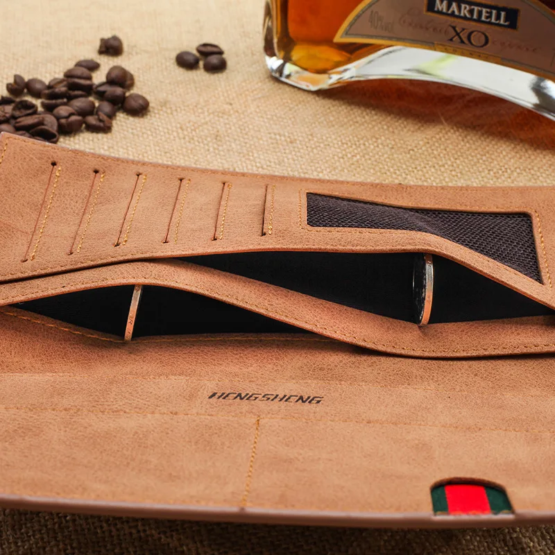 Новый ультратонкий матовый мужской кошелек брендовый кожаный Длинный клатч для