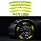 Автомобильный логотип, Светоотражающая наклейка на колесо, для Hyundai elantra tucson sonata Tucson Creta Kona IX35 Solaris Accent I30 Elantra