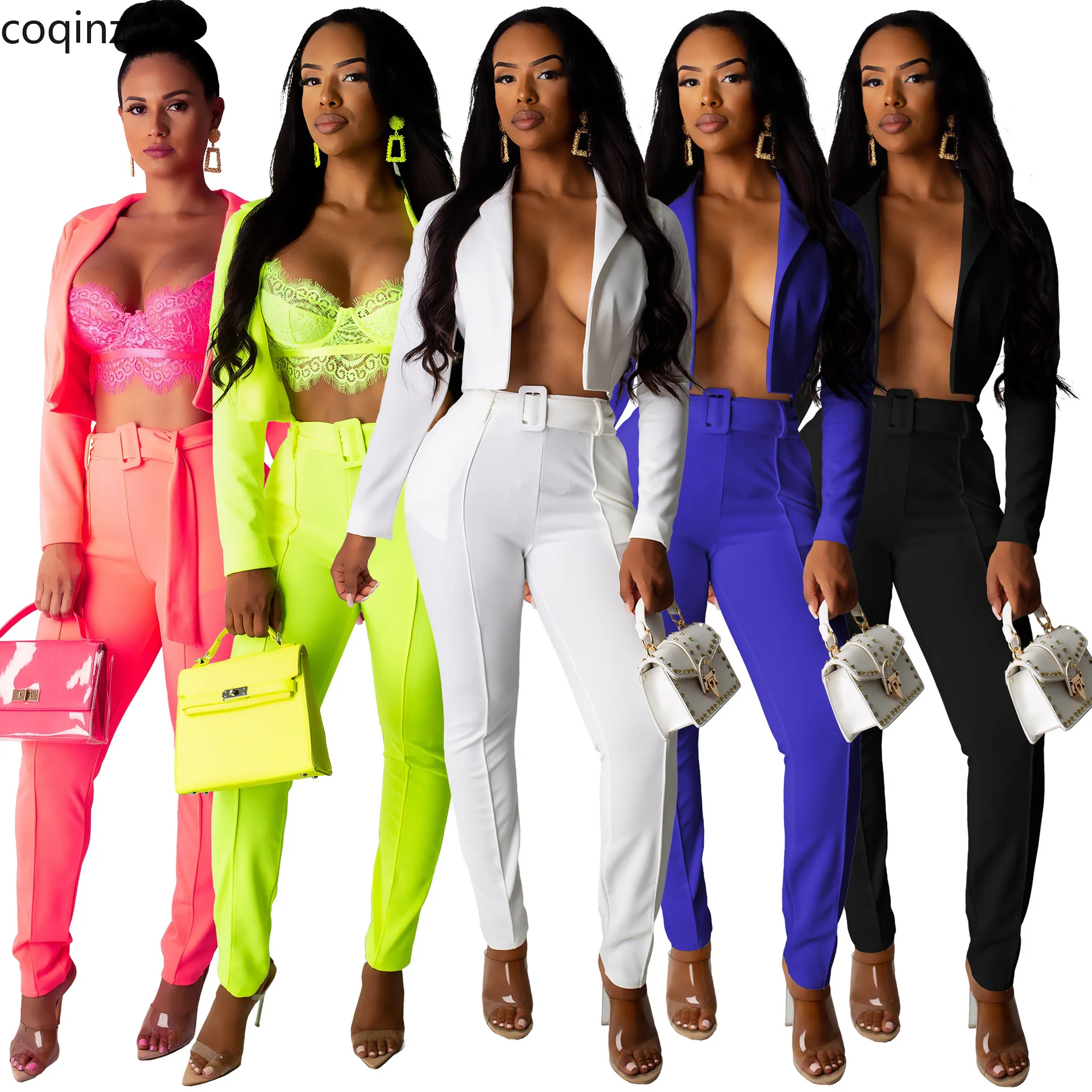 Большой размер комплект из двух предметов укороченный топ и штаны спортивный