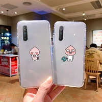 cartoon funny lovely cocoa phone case for samsung s8 s9 s10 s20 note20 a71 a21s plus s20fe lite transparent nax fundas cover