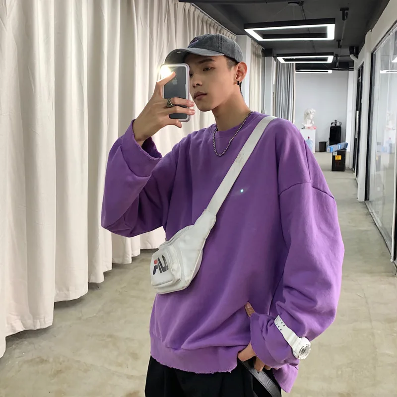 2019 осень и зима новая Корейская мужская Толстая круглая шея с длинным рукавом