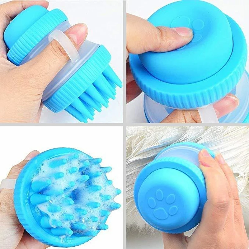 Новинка креативный силиконовый распылитель для собак и кошек щетка ванны мягкая