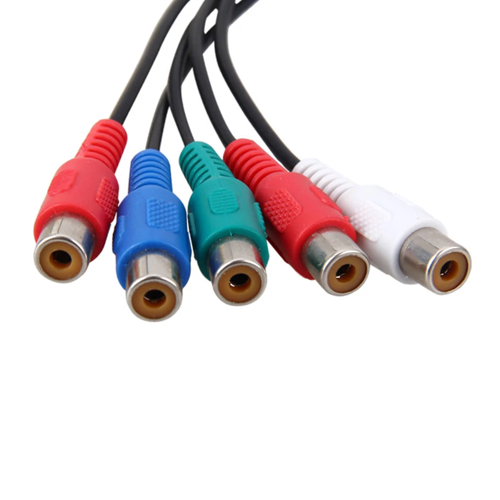 Component to AV converter 5 RCA component Ypbpr composite with audio supported in out | Электроника