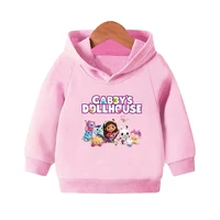cute gabbys doll house cartoon kids sweatshirts children hooded hoodies baby pullover tops autumn girls boys clotheskmt5456