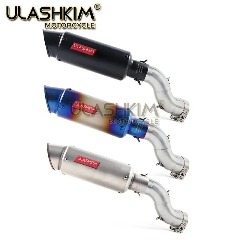 Free Shipping motorcycle Exhaust Middle pipe Muffler full System Pipe Tube Slip On For Kawasaki Z900 Z 900 2017 2018 Q | Автомобили и