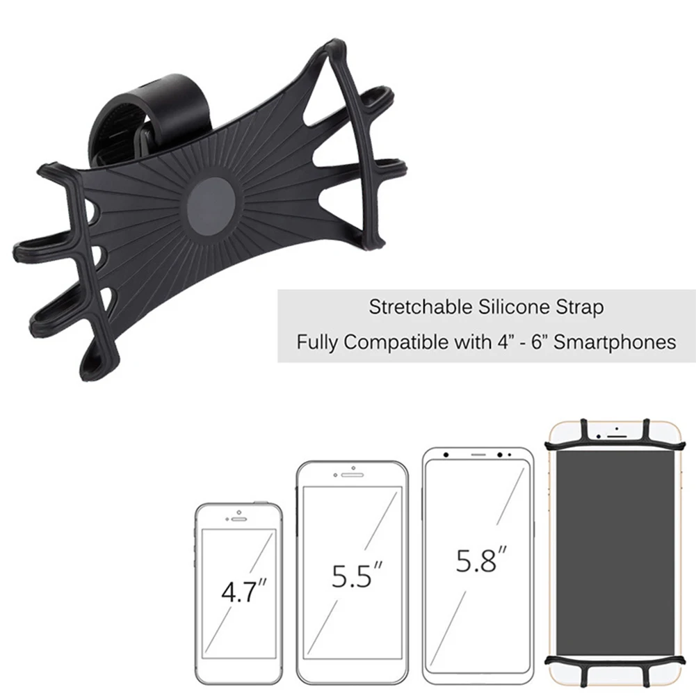 

Motorcycle Bicycle Mobile Phone Holder Silicone Bike Handlebar Stand Mount Bracket Bike Mount Phone Holder
