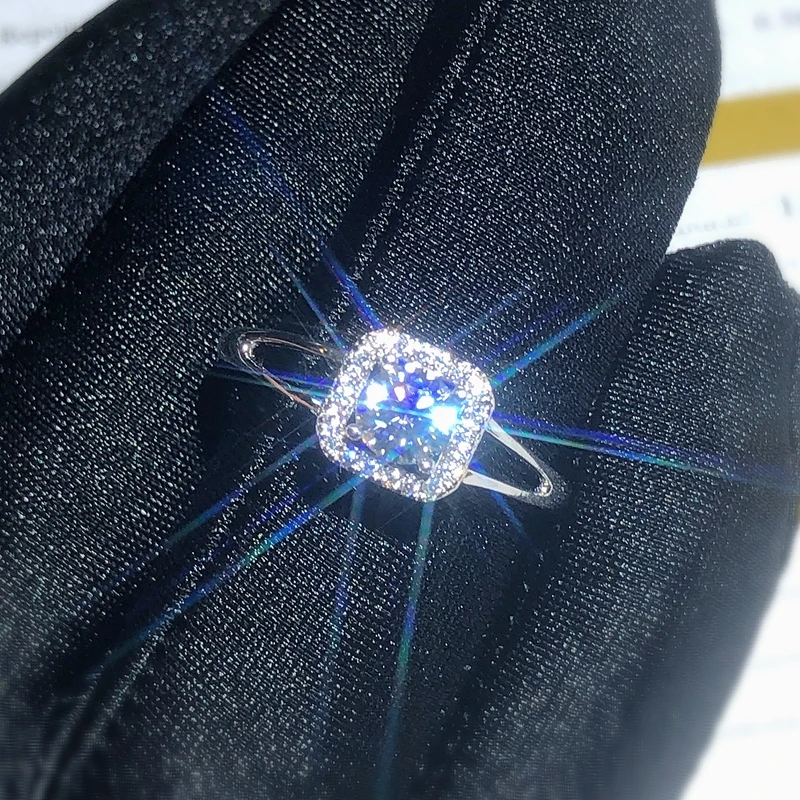 Moissanite 0.5ct твердость 9,3, заменители алмазов, могут быть протестированы инструментами. Популярные ювелирные изделия
