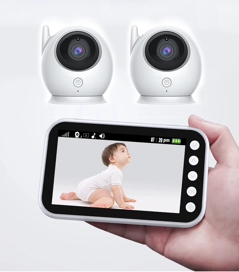 

Baby Monitor With Camera 4.2 inch Screen Night Vision Zoom 2 Way Audio VOX Lullaby Baby Cry Alarm Temperature Monitoring