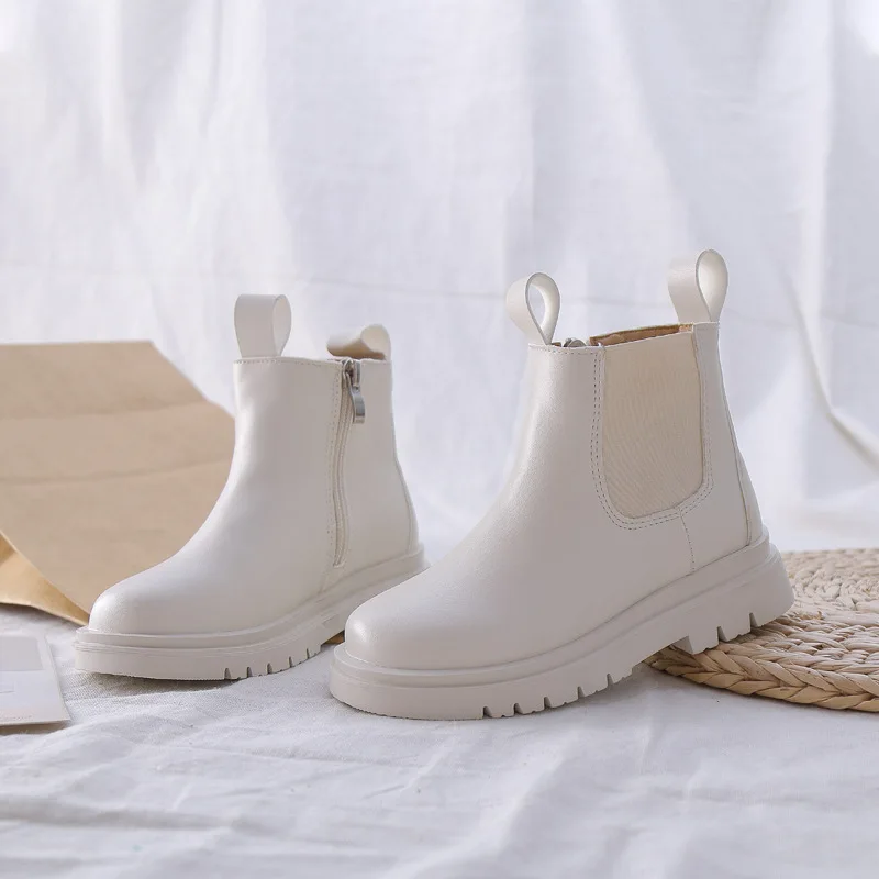 Детская обувь 2020 осень и зима модные новые детские ботильоны из искусственной