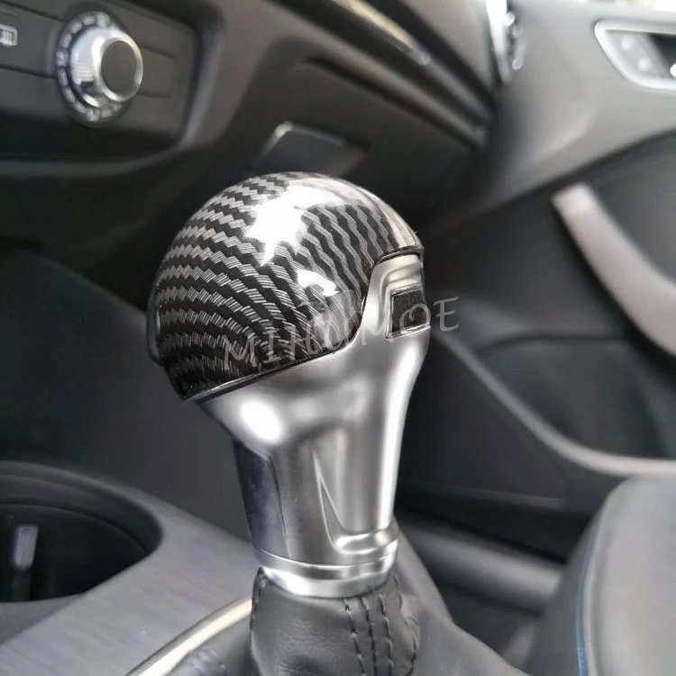 

Carbon Fiber Interior Gear Shift Shifter Lever Knob Cover Cap Trims For 2013-2020 Audi A3 S3 Q2
