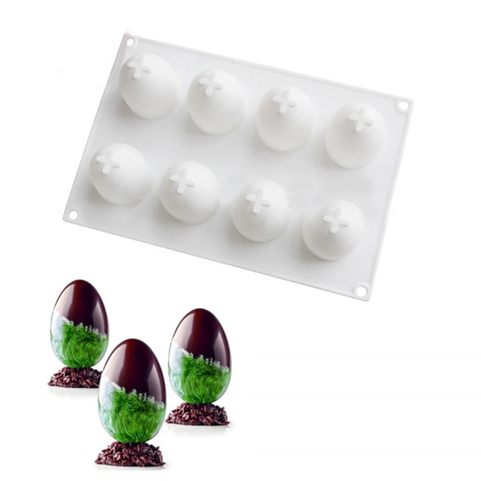 

8 отверстий фотографический фон с пасхальными яйцами шоколада силиконовая форма для выпечки формы для украшения торта инструменты формы дл...